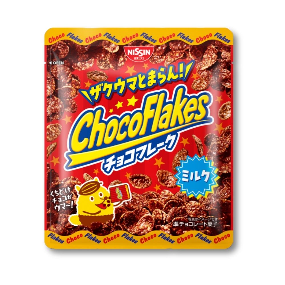 Nissin Choco Flake süchtig knackige Textur