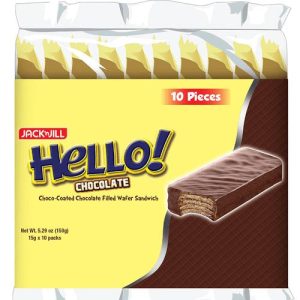 Jack ‘n Jill – Hello! Schokolade – chokobeschichtetes Schokoladen-Füllsandwich – 10 Stück – 150 g