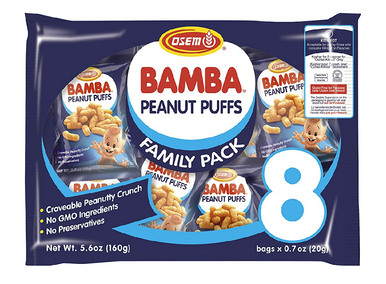 Osem Bamba Puffed Erdnuss Snack, Familienpackung, (Packung mit 8 x 0,7 Unzen Taschen)