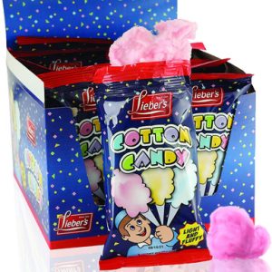 Lieber’s Zuckerwatte, leichte & flauschige Vintage Bonbons, blau & rot Karneval, hohlen, Geburtstagsparty favores behandelt Lieferungen für Kinder, koscher, 0,8 Unzen Beutel (Pack von 12)