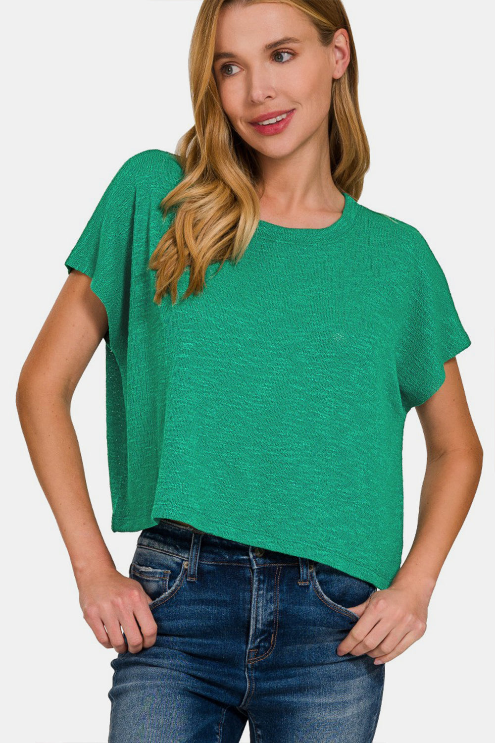 Kurzarm T-Shirt mit Rundhalsausschnitt