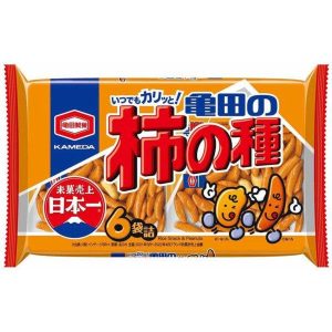 Kameda Kaki no Tane 6 Individual Packs 180g Japan Reis Cracker Erdnüsse – Tokyo Snack Land