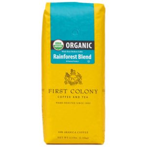 First Colony Bio ganze Kaffeebohne Regenwaldmischung, 40 Unzen.