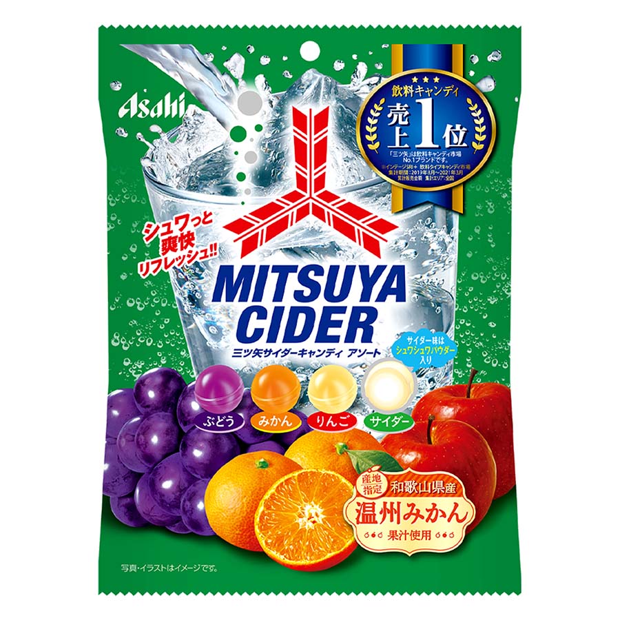 Asahi Mitsuya Cider Echte Früchte Süßigkeiten 112g Hergestellt in Japan – Tokyo Snack Land