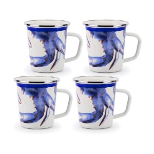 Golden Rabbit Blaue Crab Latte Tassen
