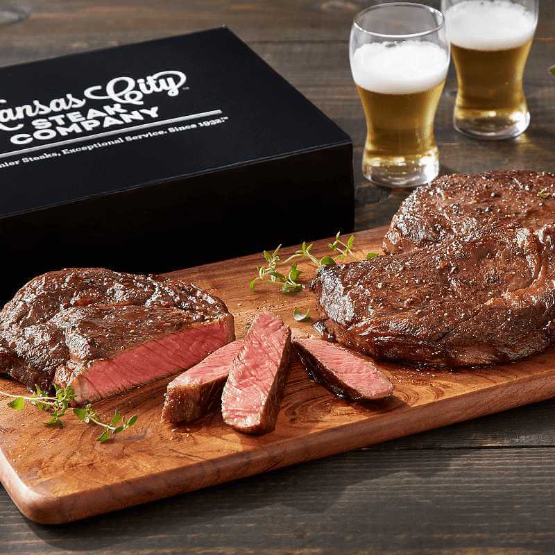 Geschenk verpackt Ribeye Steaks