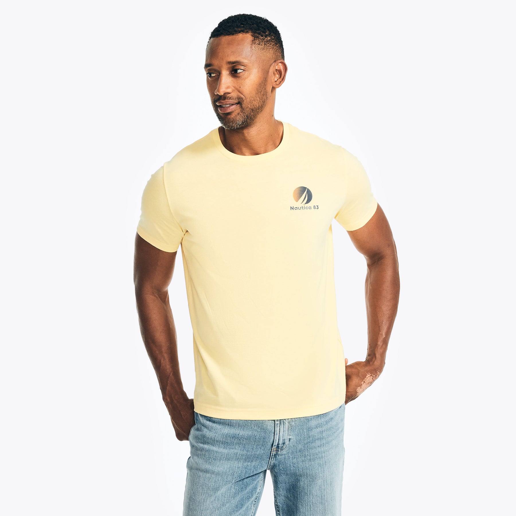 Nautica Herren nachhaltig gestaltete Sunset Vibes Graphic T-Shirt