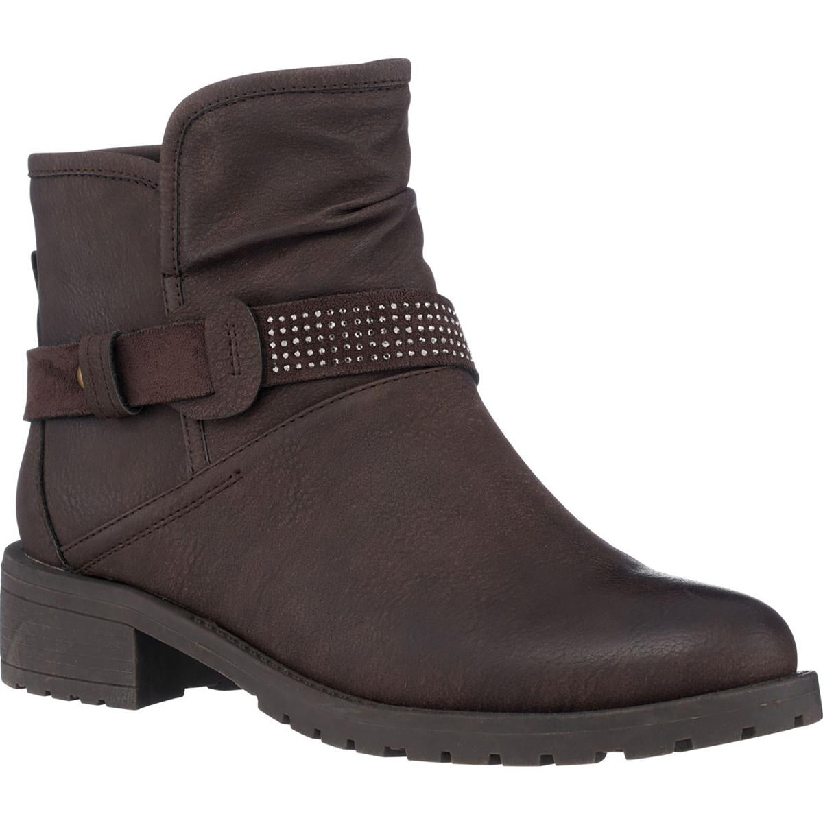 MOTO Kunstleder verzierte Stiefeletten