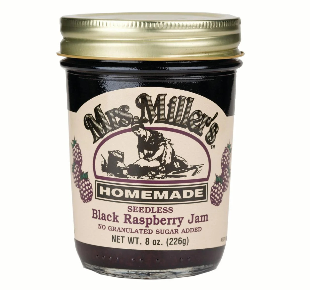 Mrs. Millers samenlose schwarze Himbeere ohne Zucker hinzugefügt