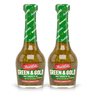 Bunsters grüne und goldene scharfe Sauce