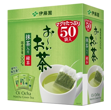 Itoen "Oi Ocha" grüner Tee Eco Teebeutel, 50 Beutel, enthaltend Matcha