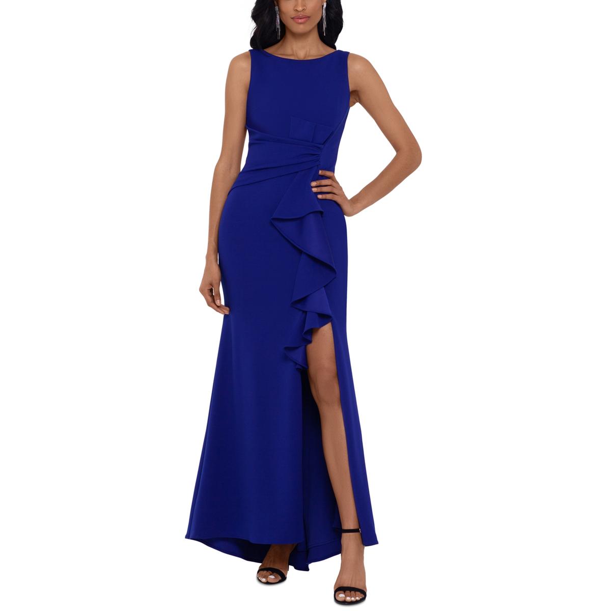 Ruched Seite Schlitz Abendkleid