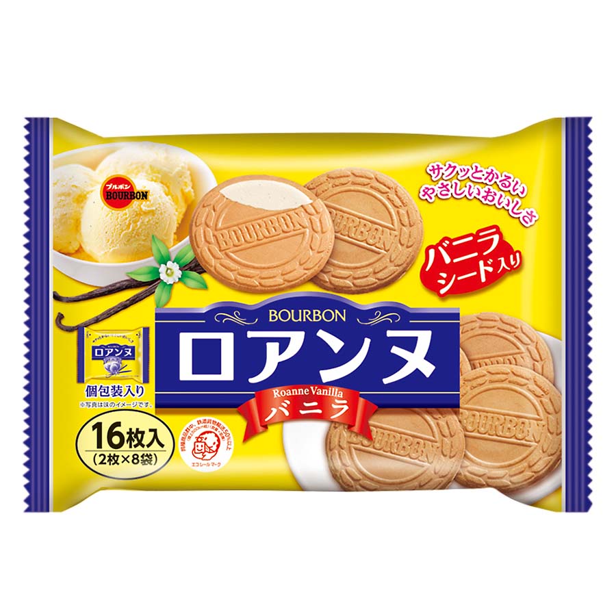 Bourbon Roanne Vanille 16 Stück Keks Made in JAPAN – Tokyo Snack Land