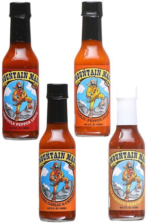 Mountain Man Chilisaucen Geschenkset, 4/5oz