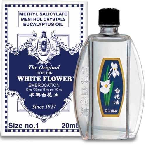Hoe Hin – Weiß Flower – Embrocation – Methyl Salicylate – Menthol Kristalle – Eukalyptusöl – Größe Nr. 1 – 20 ML