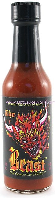 Die Bestie Chilisauce, heißeste diese Seite der Hölle, 5oz