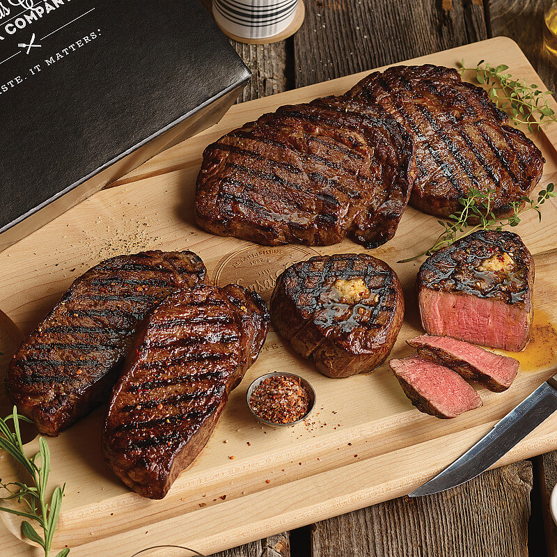 Klassische Steak Sampler Geschenkbox