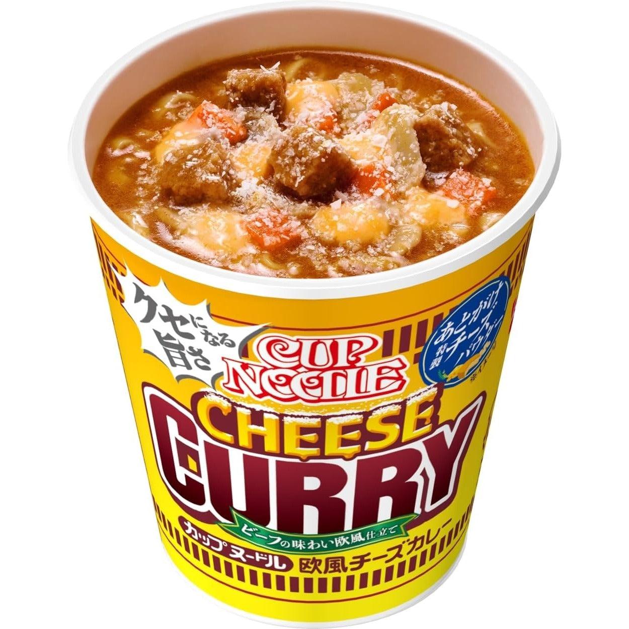 Nissin Cup Noodle Europäischer Käse Curry & Rindfleisch Geschmack 85 x 20 Hergestellt in Japan – Tokyo Sakura Mall