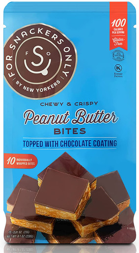Für Snacker Nur Erdnussbutter Snack Bites mit Schokoladenbeschichtung, 10 Stück