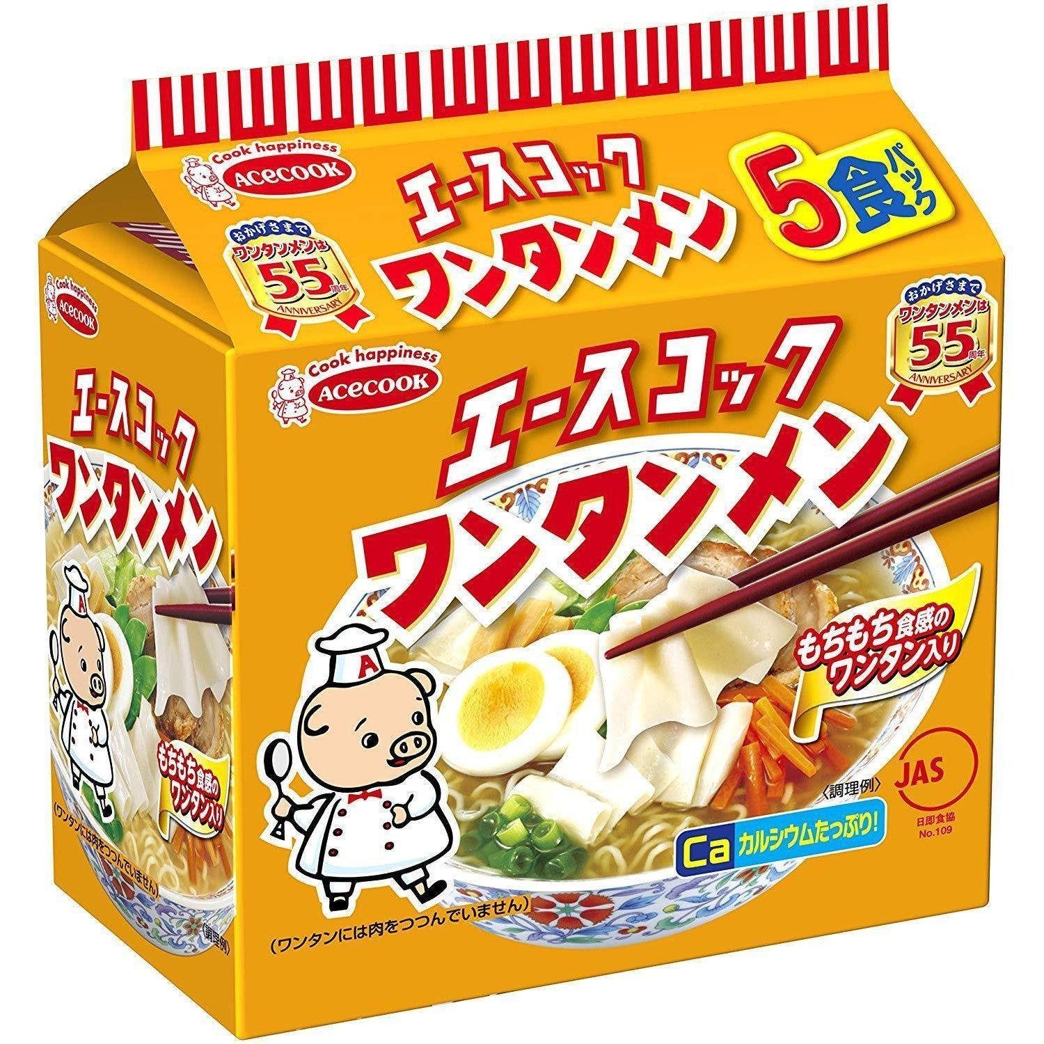 Acecook Wantan-Herren Ramen Nudeln 5 Portionen