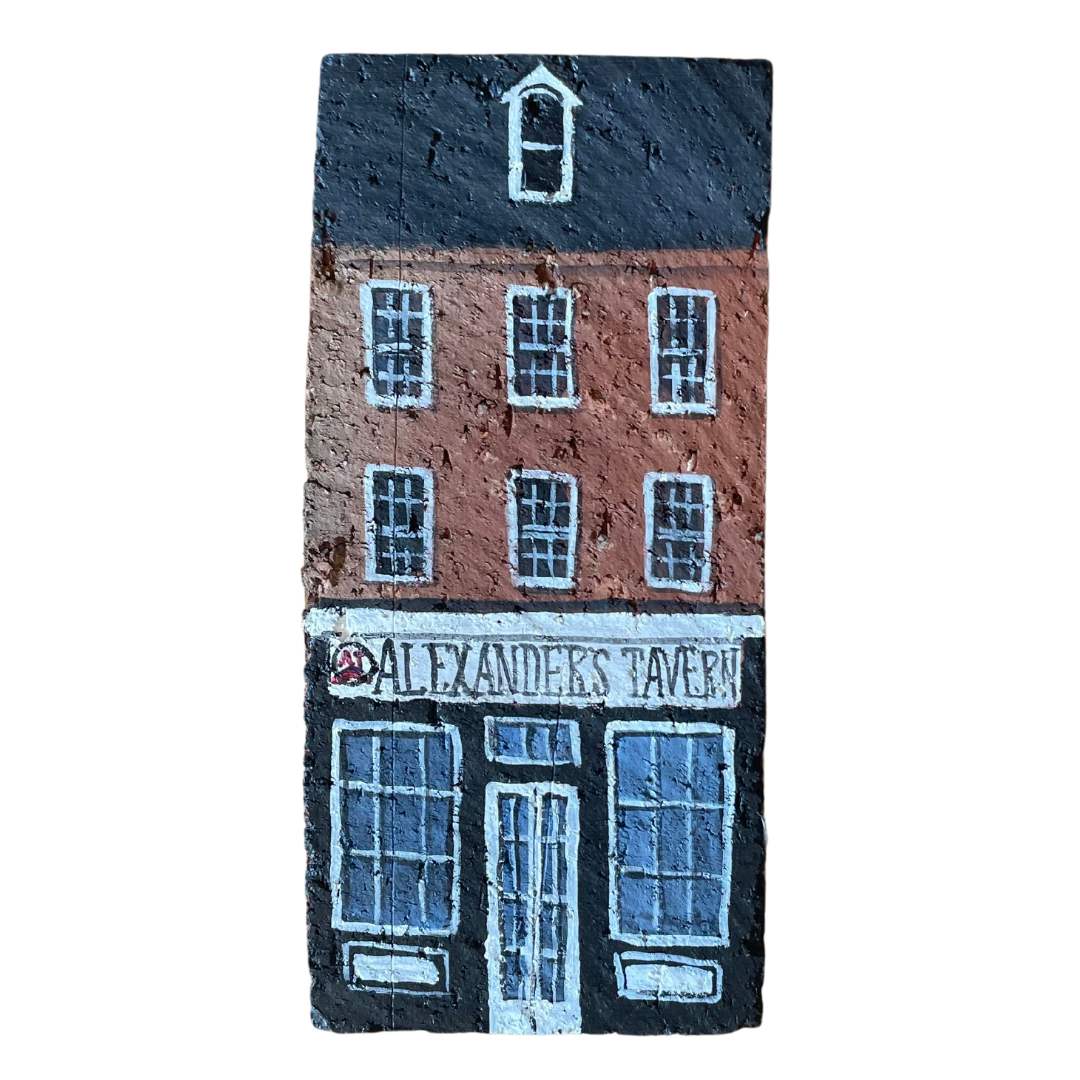 Linda Amtmann Handgemalter Ziegelstein – Alexander's Tavern