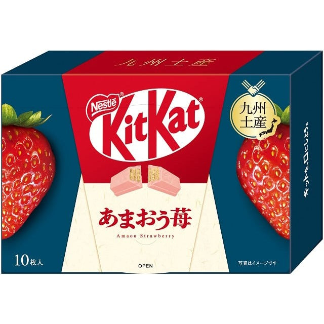 Kit Kat Mini Japan Sonderedition Amaou Erdbeeren eingewickelt cremig weiße Schokolade – Tokyo Sakura Mall