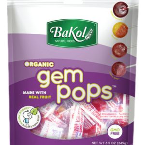 Bakol Bio Edelstein Pops, verschiedene Fruchtaromen Lutscher, 8,5 Unze