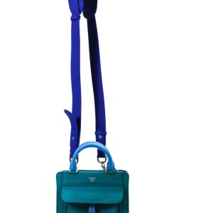 Fontana Milano Damen A Toy Tote Handtasche Blaugrün