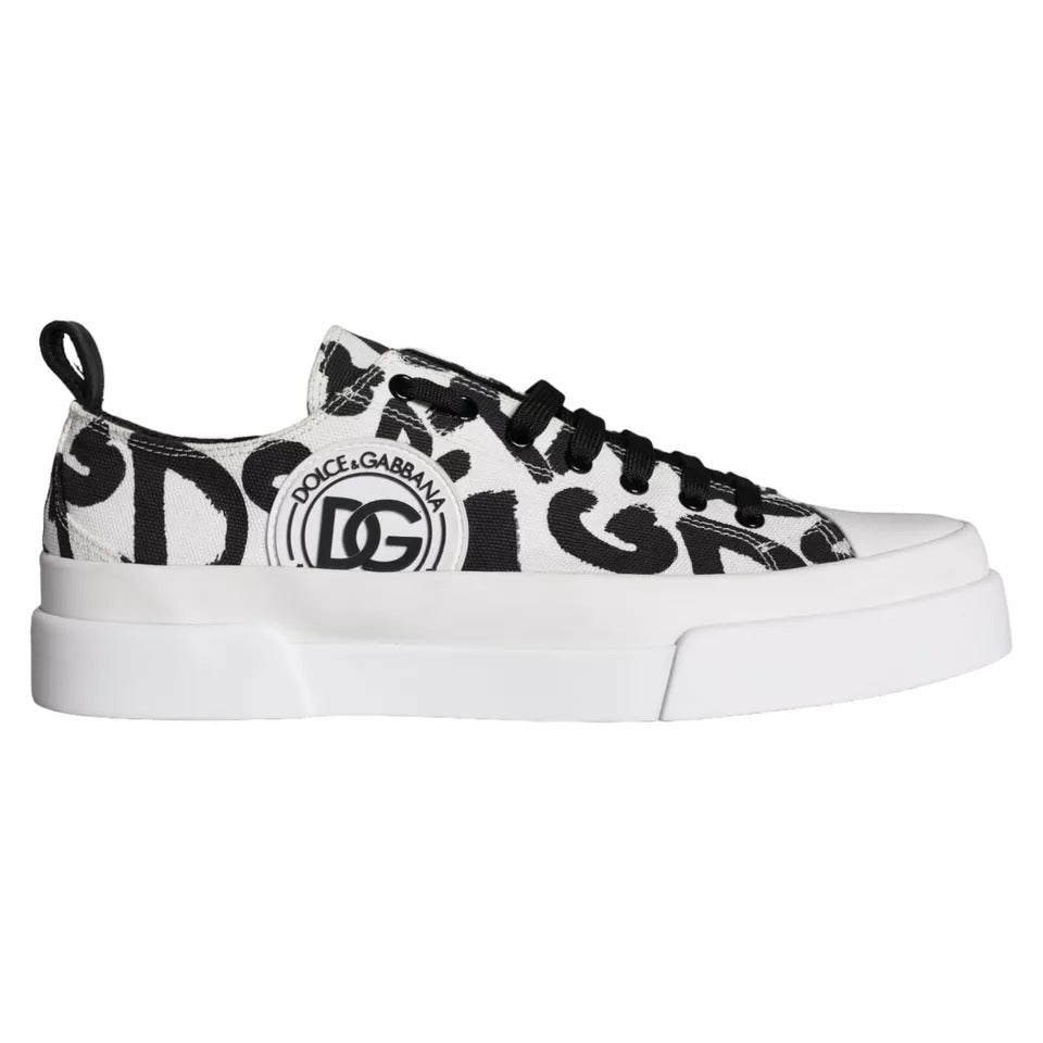 Dolce & Gabbana Canvas Low Top Sneaker Herren Schuhe (Vorbesitz)