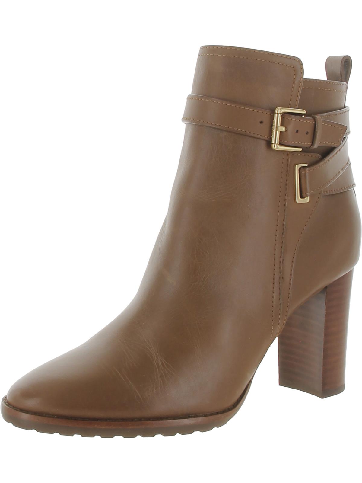 Madisyn Damen Leder Stacked Ferse Stiefeletten