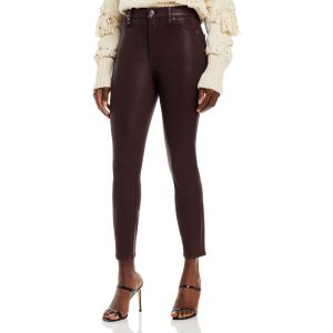 Beschichtete Ankle Skinny Jeans