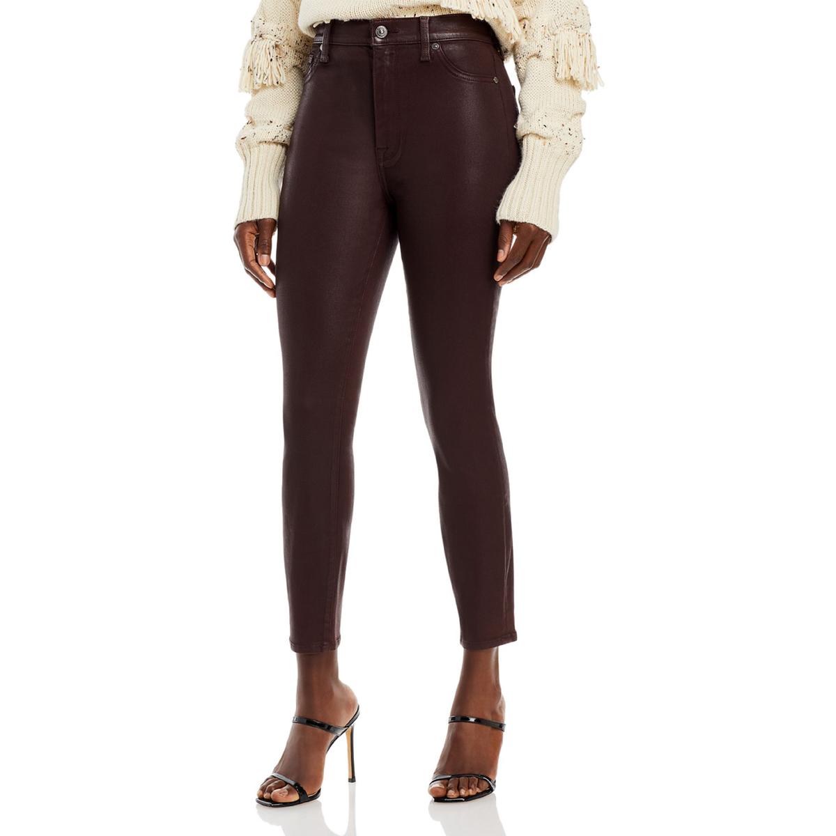Skinny Jeans mit beschichtetem Knöchel