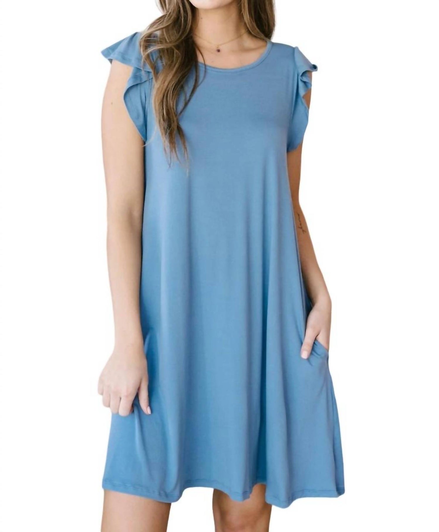 Keine Sorgen Kleid in blau