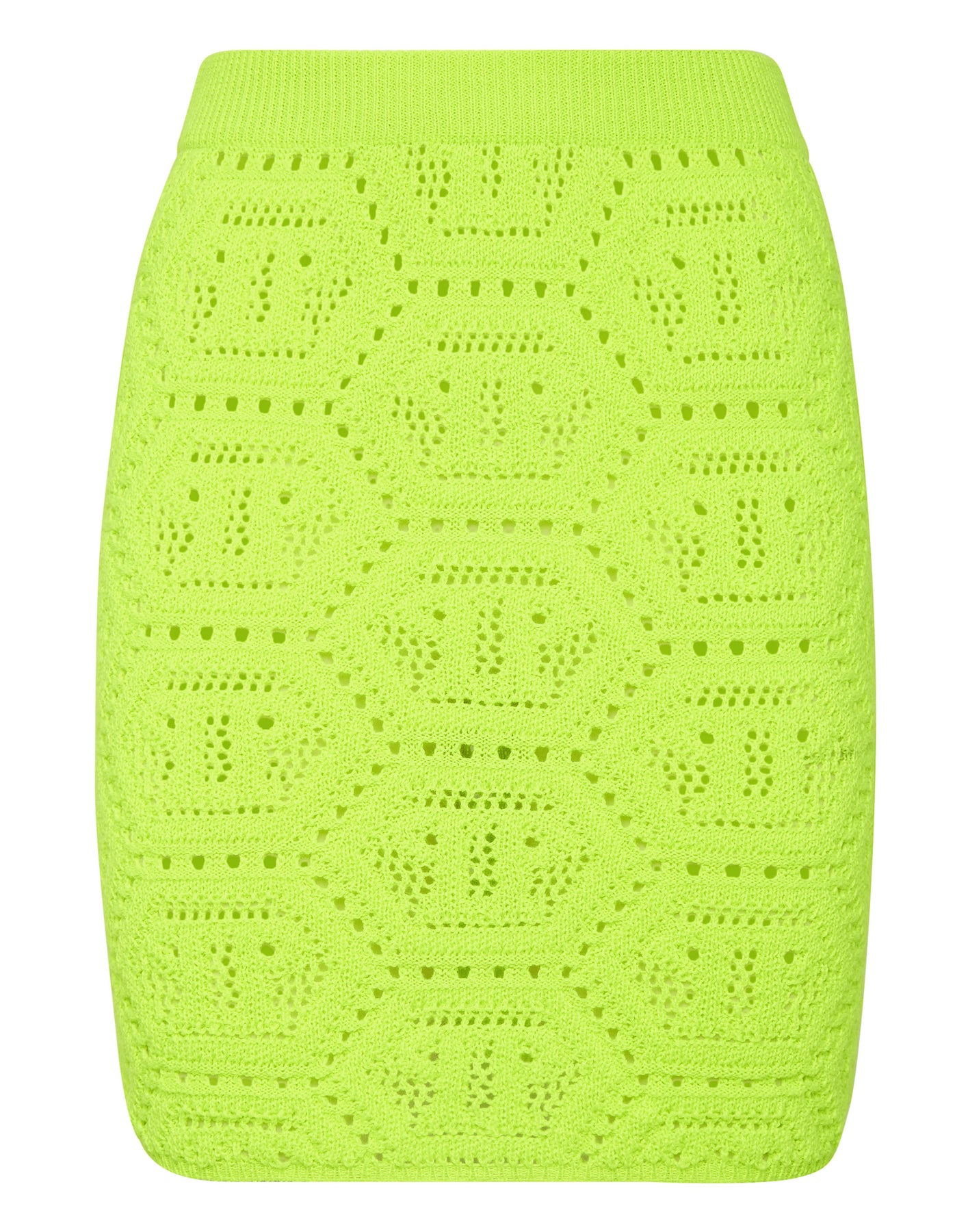 Fluo Strick Minirock Monogram