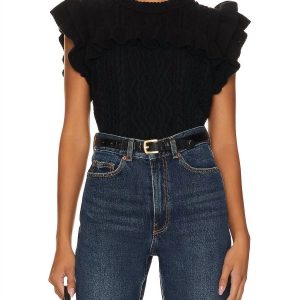 Zofia Pullover Weste in Schwarz