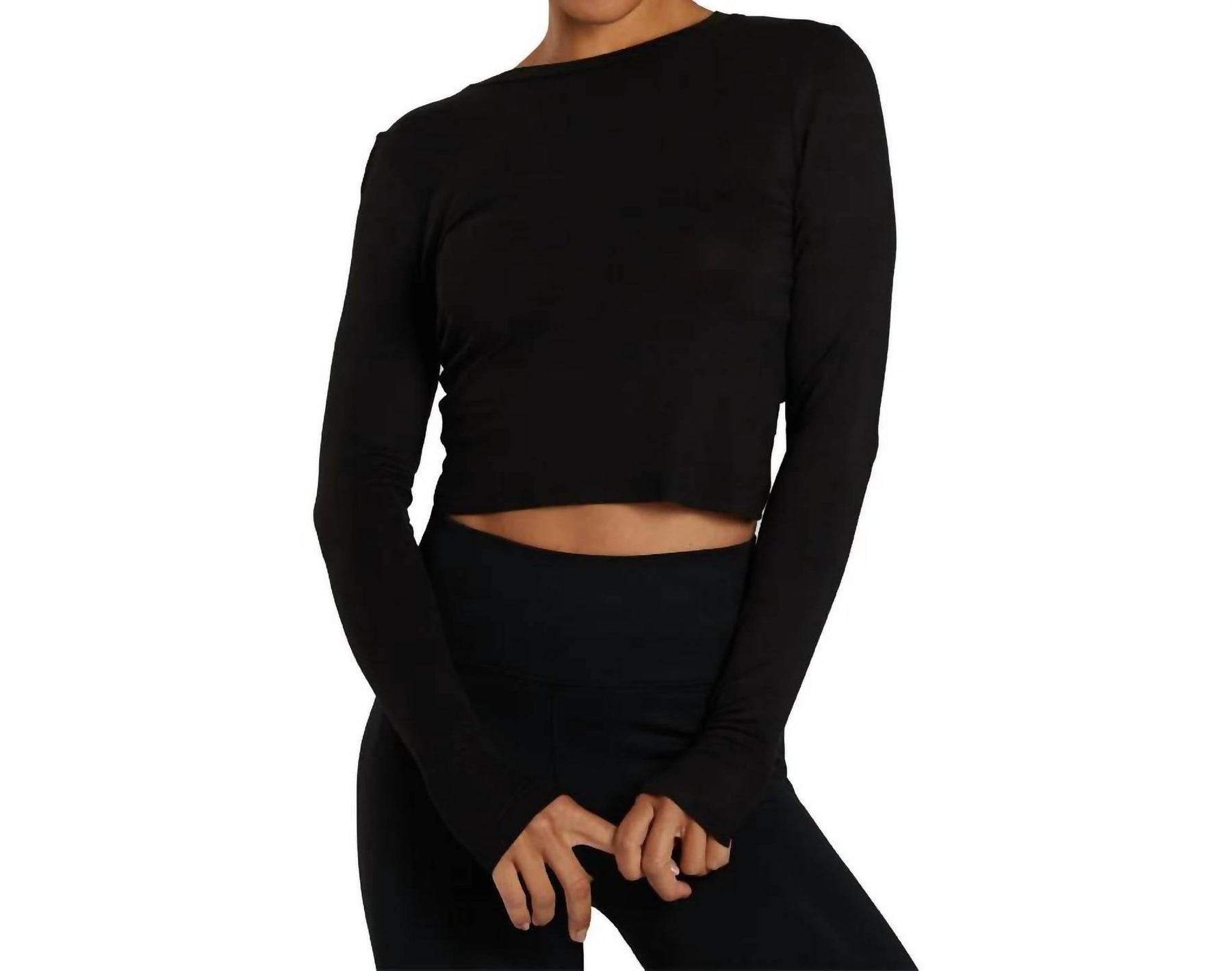 Krista Twistback Top in Schwarz