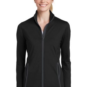 Sport-Tek Sport-Wick Stretch Contrast Full-Zip-Jacke für Damen