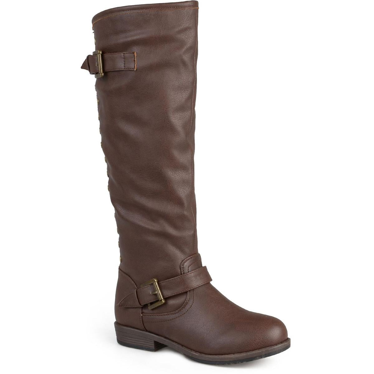 Spokane Kunstleder breite Kalb Kniehohe Stiefel