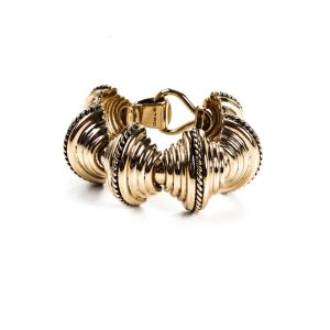 Etro Boho-Luxe-Armband mit Druckverschluss aus goldfarbenem Messing und Metall in Gold