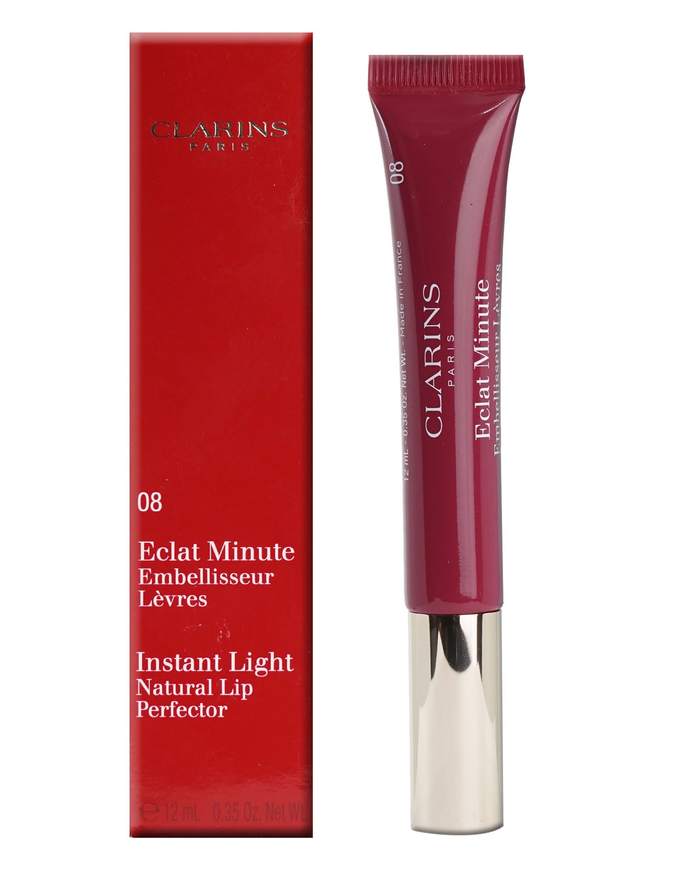 Clarins Natürliche Lip Perfector 08 Pflaume 0,35 OZ