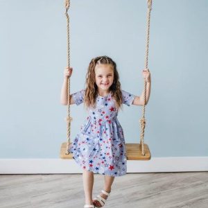 Vintage Sterne Twirl Kleid