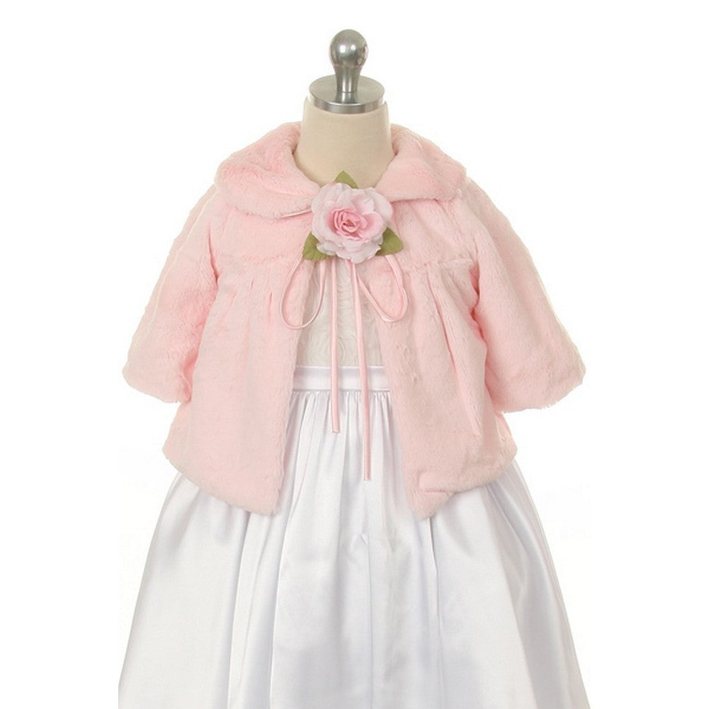 Kids Dream Rosa Kunstpelz besondere Anlässe Half Mantel Mädchen 4