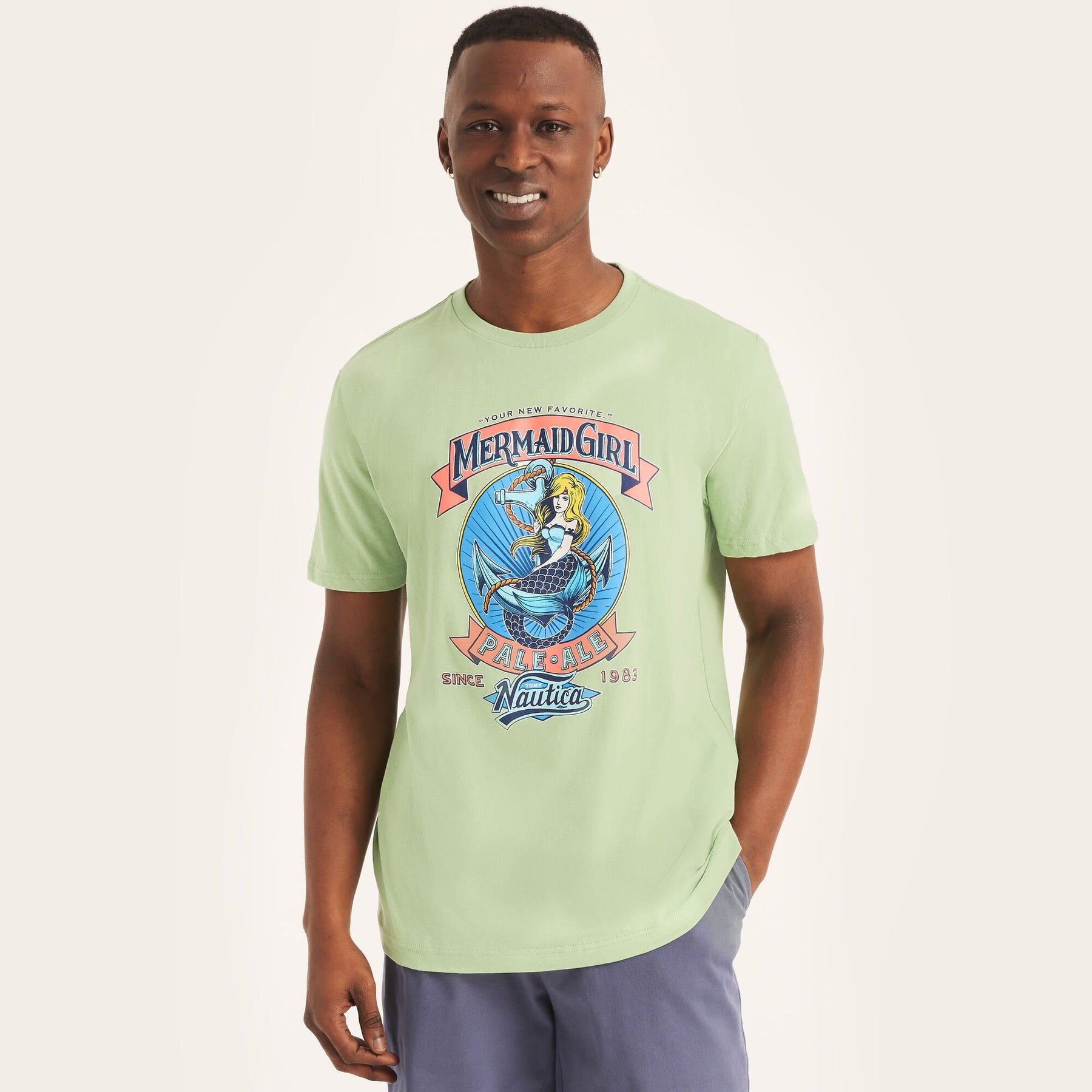 Nautica Herren Meerjungfrau Mädchen Graphic T-Shirt