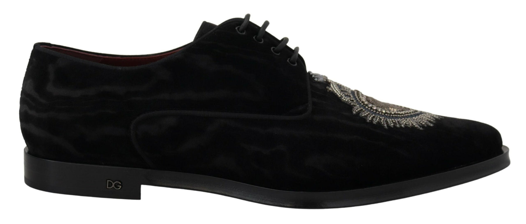Dolce & Gabbana Velvet Derby Kleid Herz Herren Schuhe