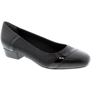 Tango Leder Slip auf Block Absatzschuhe