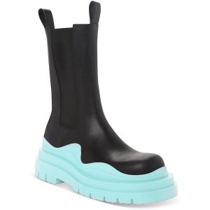 Chelsea-Leder-Winter- und Schneestiefel mit mittlerer Wade