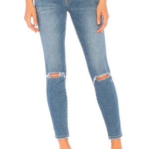 Die Stiletto Jean in 2 Jahr Zerstören Stretch Indigo