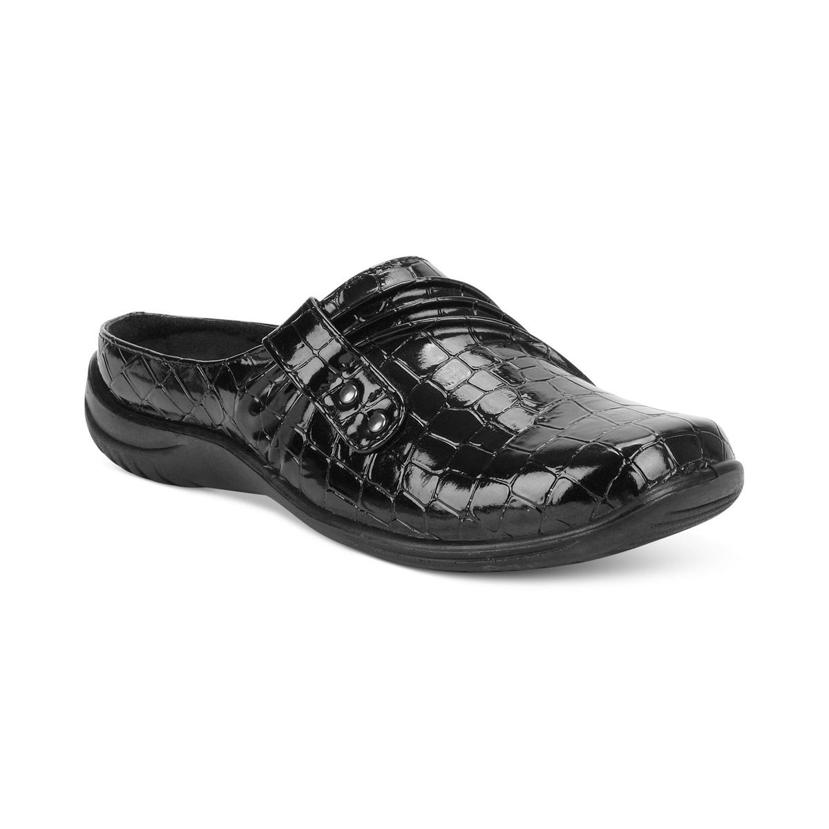 Dunkelblaue Stretch Mules aus Leder