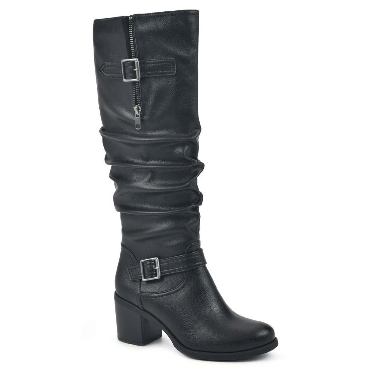 Beliebt Kunstleder Slouchy Kniehohe Stiefel
