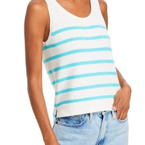 Gio Top in Weiß/Aqua
